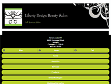 Tablet Screenshot of libertydesignbeautysalon.com